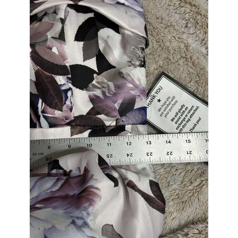 XSCAPE Dress Long Gown Purple Floral Sleeveless Size 4 USA Made Formal Dance NEW - Picture 7 of 7